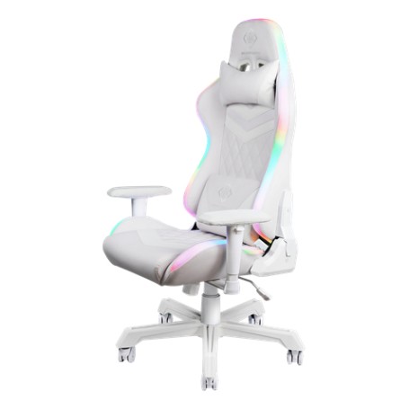 Deltaco GAM-080-W sedia per videogioco Poltrona per gaming Seduta imbottita Bianco