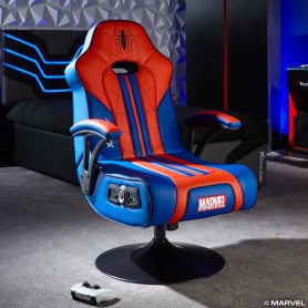 X Rocker 2021195 sedia per videogioco Sedia da gioco per console Seduta imbottita Blu, Rosso