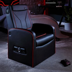 X Rocker 2022021 sedia per videogioco Sedia da gioco per console Seduta imbottita Nero, Rosso