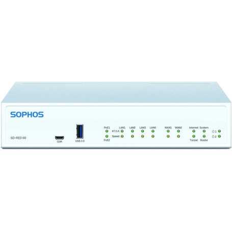 Sophos SD-RED 60 dispositivo di gestione rete 850 Mbit/s Supporto Power over Ethernet (PoE) (R60ZTCHEUK)