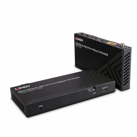Lindy Extender HDBaseT Cat.6 KVM HDMI 4K60, USB 2.0 & IR, 150m (39384)