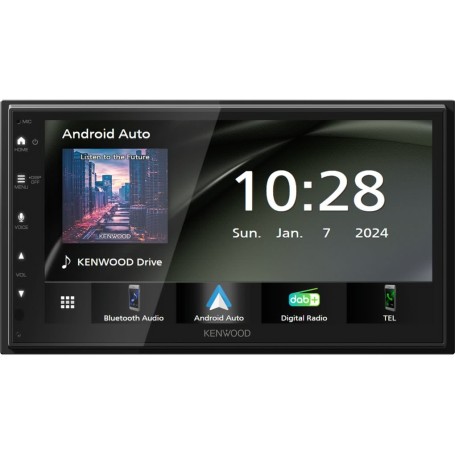 Kenwood Electronics DMX5023DABS Ricevitore multimediale per auto Nero Wi-Fi 22 W Bluetooth