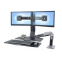 Ergotron WorkFit -A, Dual 55,9 cm (22") Scrivania Nero (24-316-026)