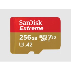 Extreme 256 GB microSDXC (UHS-I U3, Class 10, V30, A2) (SDSQXAV-256G-GN6MA) Extreme 256 GB microSDXC (UHS-I U3, Class 10, V30, A2) (SDSQXAV-256G-GN6MA)