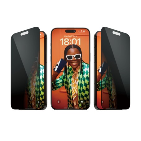 PanzerGlass Privacy Pellicola in Vetro Temperato iPhone 15 Pro Max | Ultra-Wide Fit con applicatore incluso (P2812)