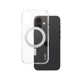PanzerGlass CARE by ® Feature Cover Trasparente con Kickstand Argento & MagSafe iPhone 16 (1325)