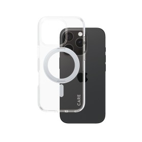 PanzerGlass CARE by ® Feature Cover Trasparente con Kickstand Argento & MagSafe iPhone 16 Pro (1326)