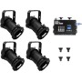 EUROLITE Set 4x PAR-16 Spot sw dim2warm + EDX-4 DMX RDM LED-Dimmerpack (20000694)