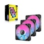 iCUE LINK RX120 RGB Triple (schwarz, 3er Pack, inkl. Hub) (CO-9051018-WW)