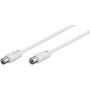 Goobay Coaxial cable, 2.5m cavo coassiale 2,5 m Bianco (11511)