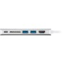 Goobay 76788 hub di interfaccia USB 3.2 Gen 1 (3.1 Gen 1) Type-A 5000 Mbit/s Argento, Bianco (76788)