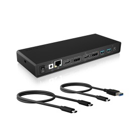 ICY BOX IB-DK2245AC hub di interfaccia USB 3.2 Gen 1 (3.1 Gen 1) Type-C 5000 Mbit/s Nero (IB-DK2245AC) (60658)