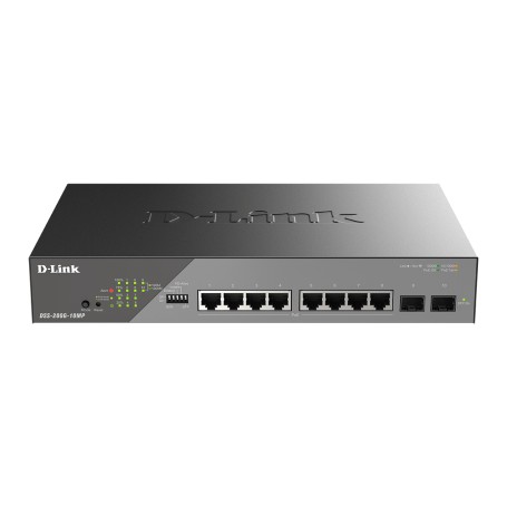 D-Link DSS-200G-10MP/E switch di rete Gestito L2 Gigabit Ethernet (10/100/1000) Supporto Power over Ethernet (PoE) 1U Grigio