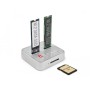 DeLOCK 64138 docking station per unità di archiviazione Argento (64138)