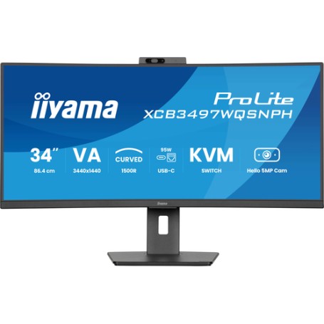 iiyama ProLite XCB3497WQSNPH-B1 Monitor PC 86,4 cm (34") 3440 x 1440 Pixel Nero