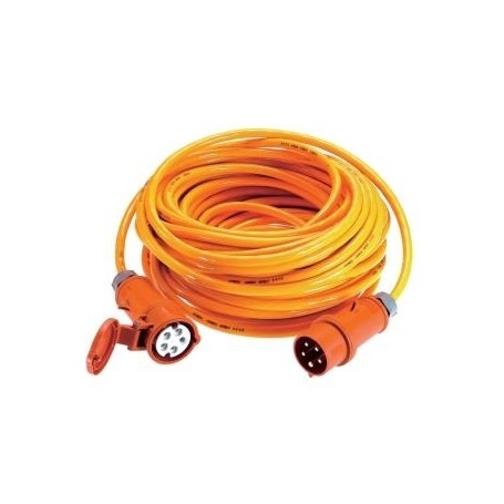 as - Schwabe Strom Verlängerungskabel [ CEE-Stecker - CEE-Kupplung] 32 A Orange 25 m 59623 (59623)