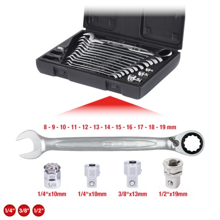 KS Tools 503.4666 chiave a cricchetto Acciaio al cromo vanadio 72 pz