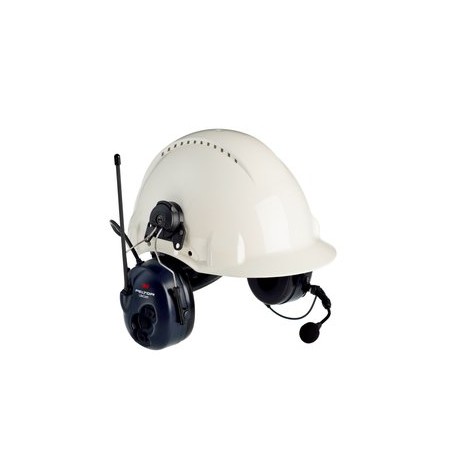 3M PELTOR LiteCom Auricolare Wireless Passanuca Nero, Blu, Bianco (XH001680442)