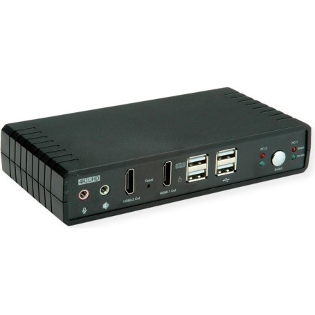 ROLINE KVM Switch Dual Head 1U-2PCs HDMI 4K60 - KVM-Umschalter (14.01.3047)