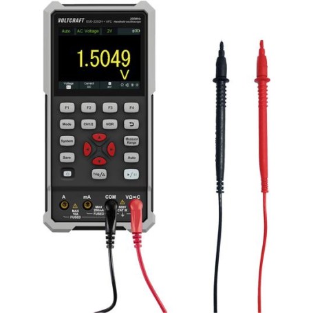 VOLTCRAFT DSO-2202H + AFG Hand-Oszilloskop 200 MHz 2-Kanal 1 GSa/s 8 kpts 8 Bit Handgerät 1 St. (VC-13438620)