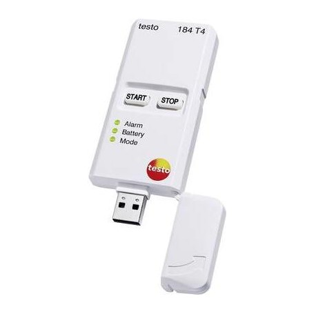 TESTO 184 T4 Temperatur-Datenlogger, Messschreiber, 40000 Messwerte, - 80 ... + 70 ° C, 0.1 ° C (0572 1844)