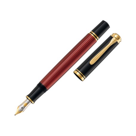Pelikan Souverän 600 penna stilografica Sistema di riempimento integrato Nero, Oro, Rosso 1 pz (928663)