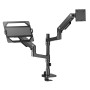 ACT AC8341 supporto per laptop Braccio per computer portatile e monitor Nero 43,9 cm (17.3")