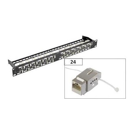 Renkforce KSV10 24 Port Netzwerk-Patchpanel CAT 6 1 HE (RF-3829170)