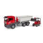 MAN TGS LKW mit Abrollcontainer und Schffer Hoflader (03767)