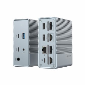 HYPER HDG212B replicatore di porte e docking station per laptop USB 3.2 Gen 2 (3.1 Gen 2) Type-C Argento (HDG212B-GL)