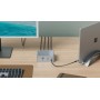 HYPER HDG212B replicatore di porte e docking station per laptop USB 3.2 Gen 2 (3.1 Gen 2) Type-C Argento (HDG212B-GL)