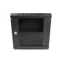 DeLOCK Armadio di rete da 10″ con anta in vetro 6U nero (43417)