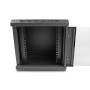 DeLOCK Armadio di rete da 10″ con anta in vetro 6U nero (43417)