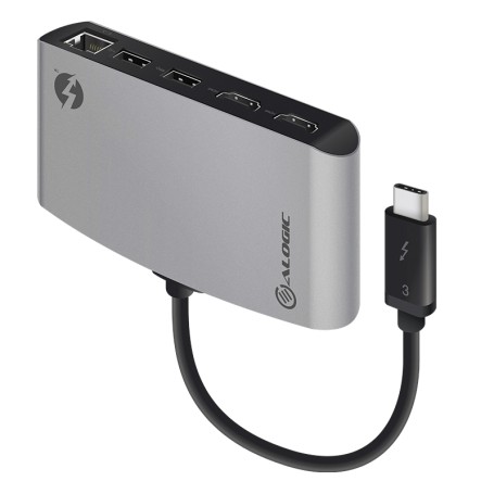 ALOGIC TB3D2DPBL-SGR scheda di interfaccia e adattatore DisplayPort, RJ-45, USB 3.2 Gen 1 (3.1 Gen 1)
