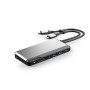 ALOGIC U2CSH-SGR replicatore di porte e docking station per laptop Cablato USB 3.2 Gen 1 (3.1 Gen 1) Type-C Nero, Argento