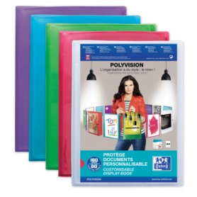 Oxford 100211078 cartella Polipropilene (PP) Blu, Verde, Viola, Rosso, Trasparente A4 (100205933)
