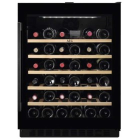 Cantinetta frigo per vino AEG AWUS052B5B 5000, larghezza 59,5 cm, 52 bottiglie di vino standard, 6 ripiani in legno, nero