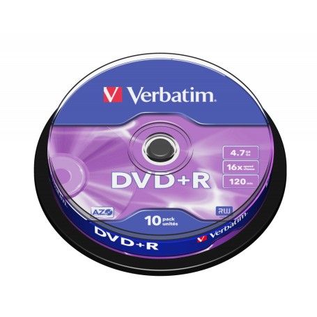 Verbatim DVD+R Matt Silver 4,7 GB 10 pz (43498)