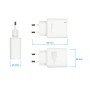 Alcasa PCA-W003W Caricabatterie per dispositivi mobili Altro, Smartphone, Tablet, Universale Bianco AC Ricarica rapida