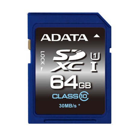 ADATA SDXC 64GB memoria flash UHS Classe 10 (ASDX64GUICL10-R)