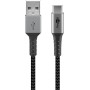 Goobay 49296 cavo USB 1 m USB 2.0 USB C USB A Nero, Grigio (49296)