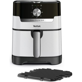 Tefal Easy Fry & Grill EY501A Singolo 4,2 L Indipendente 1550 W Friggitrice ad aria calda Nero, Acciaio inox