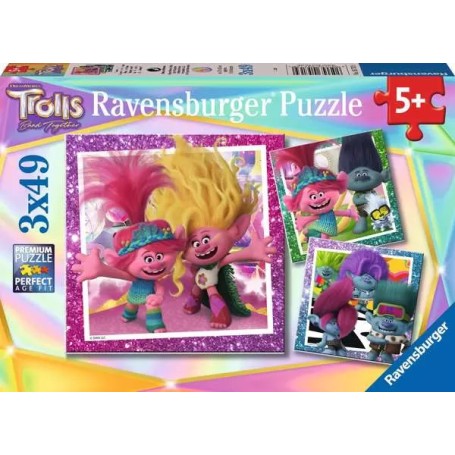 Kinderpuzzle Trolls 3 (3x 49 Teile) (05713)