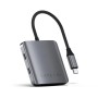 Satechi ST-H4CPDM hub di interfaccia USB tipo-C 10000 Mbit/s Grigio
