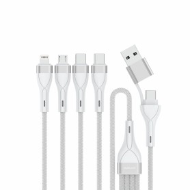 4smarts 541024 cavo USB 1,2 m USB A/USB C USB C/Micro USB-A/Lightning Bianco