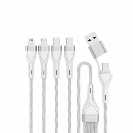 4smarts 541024 cavo USB 1,2 m USB A/USB C USB C/Micro USB-A/Lightning Bianco