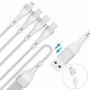 4smarts 541024 cavo USB 1,2 m USB A/USB C USB C/Micro USB-A/Lightning Bianco