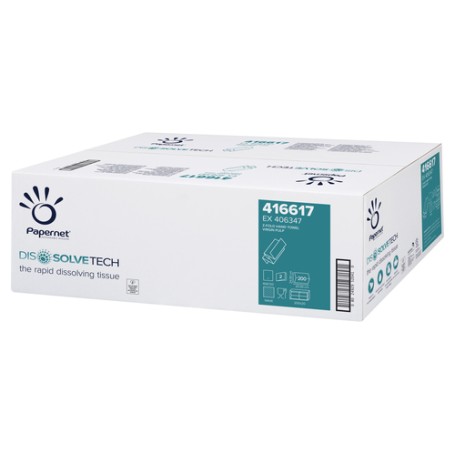 Papernet 416617 asciugamano di carta 200 fogli Cellulosa Bianco (416617)