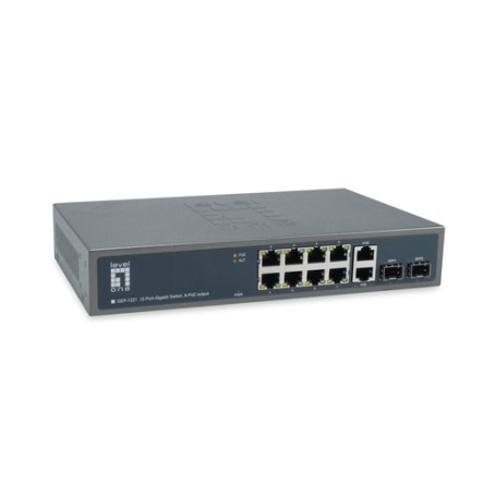 LevelOne GEP-1221 switch di rete Non gestito Gigabit Ethernet (10/100/1000) Supporto Power over Ethernet (PoE) Nero (GEP-1221)