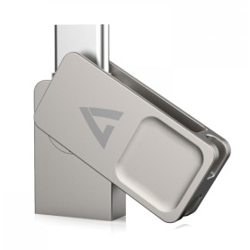 V7 VF3128GTC unità flash USB 128 GB USB Type-A / USB Type-C 3.2 Gen 1 (3.1 Gen 1) Argento (VF3128GTC)